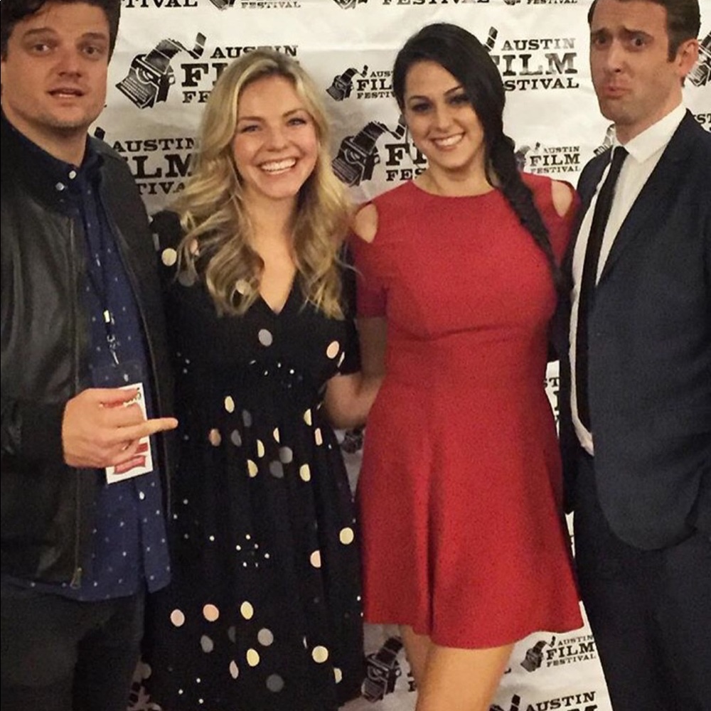 Reformation red mini dress with cut outs